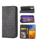 For Nothing Phone 1 Cubic Grid Calf Texture Magnetic Closure Leather Phone Case(Black)