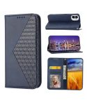For Nothing Phone 1 Cubic Grid Calf Texture Magnetic Closure Leather Phone Case(Blue)