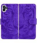 For Nothing Phone 1 Tiger Embossing Pattern Flip Leather Phone Case(Purple)