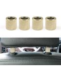 4 in 1 Car Seat Headrest Collars Rings Decor(Gold)