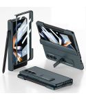 For Samsung Galaxy Z Fold4 GKK Integrated Magnetic Folding Phone Case with Pen Slot(Green)
