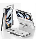 For Samsung Galaxy Z Fold4 GKK Integrated Magnetic Folding Phone Case with Pen Slot(Silver)