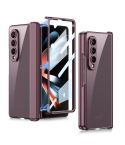 For Samsung Galaxy Z Fold4 GKK Integrated Magnetic Hinged Phantom Phone Case(Wine Red)