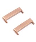 For Fitbit Versa 4 / Sense 2 1 Pair Universal Metal Watch Band Connectors(Rose Gold)
