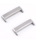 For Fitbit Versa 4 / Sense 2 1 Pair Universal Metal Watch Band Connectors(Silver)