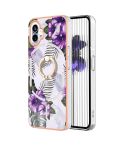 For Nothing Phone 1 Electroplating IMD TPU Phone Case(Purple Flower)