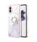 For Nothing Phone 1 Electroplating Marble Pattern TPU Phone Case(White 006)