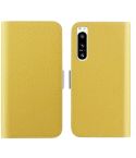 For Sony Xperia 5 IV Candy Color Litchi Texture Leather Phone Case(Yellow)