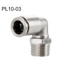 PL10-03 LAIZE Nickel Plated Copper Elbow Male Thread Pneumatic Quick Fitting Connector