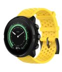 For Suunto 9 Breathable Silicone Watch Band, Exclude the Subject(Yellow)