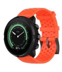 For Suunto 9 Breathable Silicone Watch Band, Exclude the Subject(Orange)