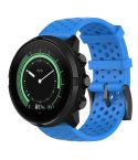 For Suunto 9 Breathable Silicone Watch Band, Exclude the Subject(Blue)