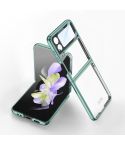 For Samsung Galaxy Z Flip4 GKK Integrated Electroplating All-inclusive Phone Case(Night Green)