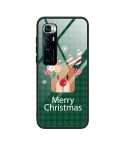For Xiaomi Mi 10 Ultra Christmas Glass Phone Case(Deer Head)