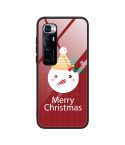 For Xiaomi Mi 10 Ultra Christmas Glass Phone Case(Snowman)
