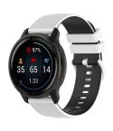 For Suunto 5 Peak Small Plaid Texture Two-color Silicone Watch Band(White Black)