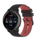 For Suunto 5 Peak Small Plaid Texture Two-color Silicone Watch Band(Black Red)