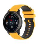 For Suunto 5 Peak Small Plaid Texture Two-color Silicone Watch Band(Yellow Black)
