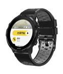 For Suunto 7 Three Rows Holes Silicone Watch Band(Black Grey)