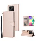 For Xiaomi Redmi 10C Multifunctional Horizontal Flip Leather Case with Three Card Slot(Gold)