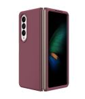 For Samsung Galaxy Z Fold4 5G Solid Color PC Coverage Folding Phone Case(Wine Red)