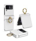For Samsung Galaxy Z Flip4 GKK Ultrathin Hinge Full Coverage Phone Case with Ring Holder(White)