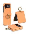 For Samsung Galaxy Z Flip4 GKK Ultrathin Hinge Full Coverage Phone Case with Ring Holder(Orange)
