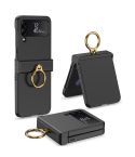 For Samsung Galaxy Z Flip4 GKK Ultrathin Hinge Full Coverage Phone Case with Ring Holder(Black)