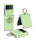For Samsung Galaxy Z Flip4 GKK Ultrathin Hinge Full Coverage Phone Case with Ring Holder(Green)