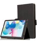 For TCL NxtPaper 10s Skin Texture Leather Tablet Case with Holder(Black)