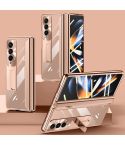 For Samsung Galaxy Z Fold4 Full Body Electroplating Hinge Phone Case(Gold)