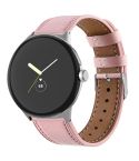 For Google Pixel Watch 1 / 2 / 3 41mm Round Tail Genuine Leather Watch Band(Pink)