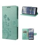 For Nokia G60 Butterfly Flower Pattern Leather Phone Case(Green)