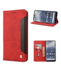 For Nokia G60 Skin Feel Splicing Leather Phone Case(Red)