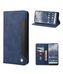 For Nokia G60 Skin Feel Splicing Leather Phone Case(Blue)
