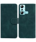 For Infinix Hot 20i Skin Feel Pure Color Flip Leather Phone Case(Green)