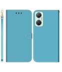 For Infinix Hot 20 Imitated Mirror Surface Leather Phone Case(Blue)