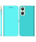 For Infinix Hot 20 Imitated Mirror Surface Leather Phone Case(Mint Green)