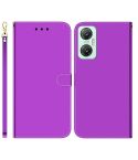 For Infinix Hot 20 Imitated Mirror Surface Leather Phone Case(Purple)