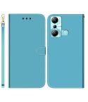 For Infinix Hot 20i Imitated Mirror Surface Leather Phone Case(Blue)
