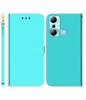 For Infinix Hot 20i Imitated Mirror Surface Leather Phone Case(Mint Green)
