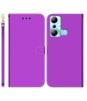 For Infinix Hot 20i Imitated Mirror Surface Leather Phone Case(Purple)