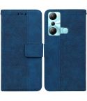 For Infinix Hot 20i Geometric Embossed Leather Phone Case(Blue)