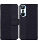 For Infinix Hot 20s Geometric Embossed Leather Phone Case(Black)