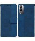 For Tecno Pova 4 Geometric Embossed Leather Phone Case(Blue)