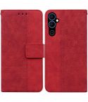 For Tecno Pova Neo 2 Geometric Embossed Leather Phone Case(Red)