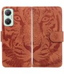 For Infinix Hot 20 5G Tiger Embossing Pattern Leather Phone Case(Brown)