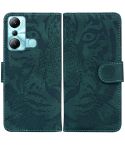 For Infinix Hot 20i Tiger Embossing Pattern Leather Phone Case(Green)