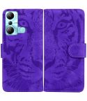 For Infinix Hot 20i Tiger Embossing Pattern Leather Phone Case(Purple)
