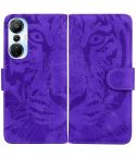 For Infinix Hot 20s Tiger Embossing Pattern Leather Phone Case(Purple)